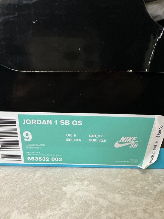 Nike SB Air Jordan 1 QS black/red/blue Craig Stecyk/Lance Mountain 2014 Size 9 - Picture 14 of 14